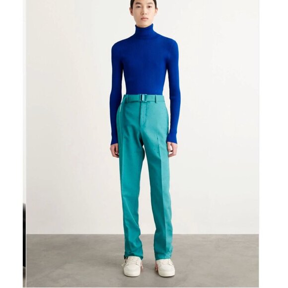 Off-White Buckle Cryst Techdrill Slim Pant - size 52 x 37 - NWOT - Defect - Picture 1 of 12